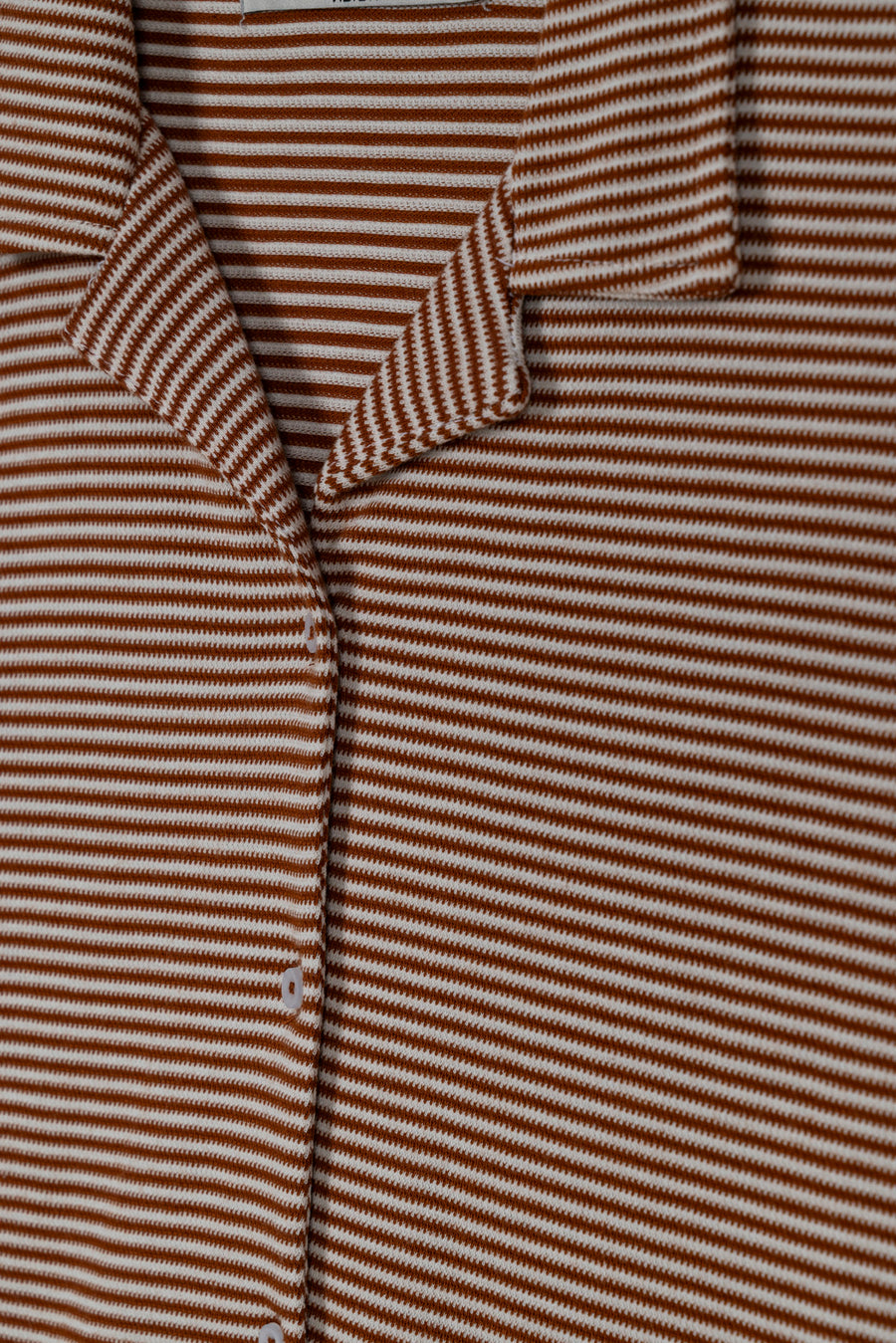 Cocoa Stripe Cuban Polo Shirt
