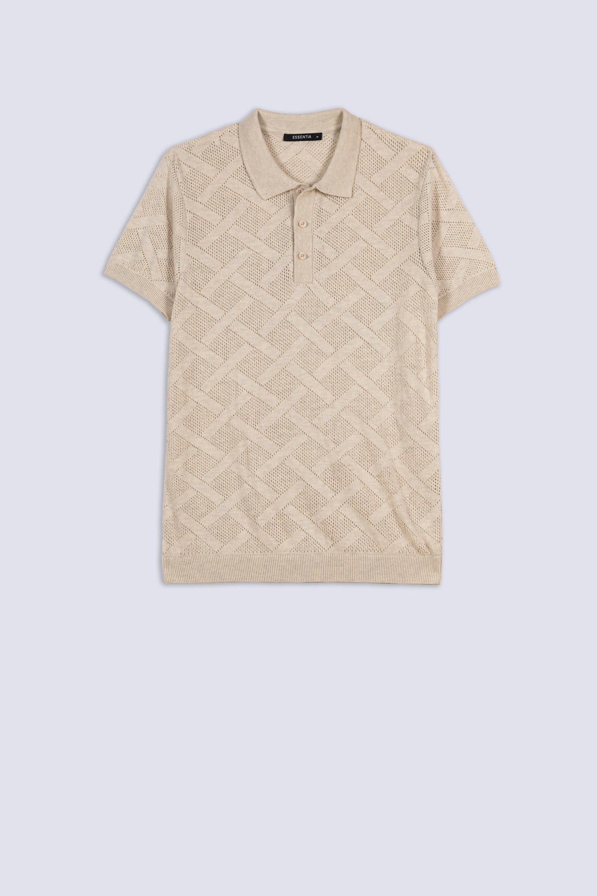 Lattice Knit Luxury Men's Polo