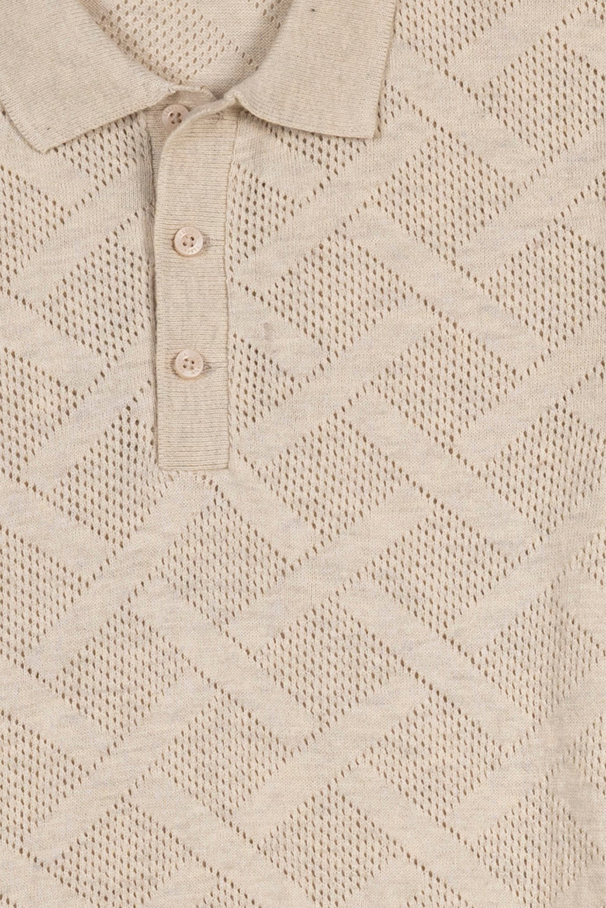 Lattice Knit Luxury Men's Polo