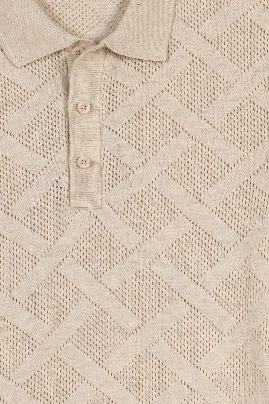 Lattice Knit Luxury Men's Polo
