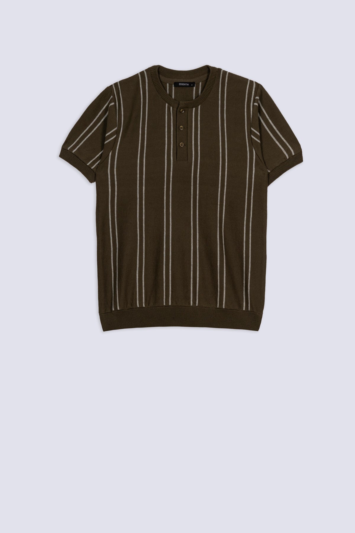 Verdant Line Men's Henley Polo