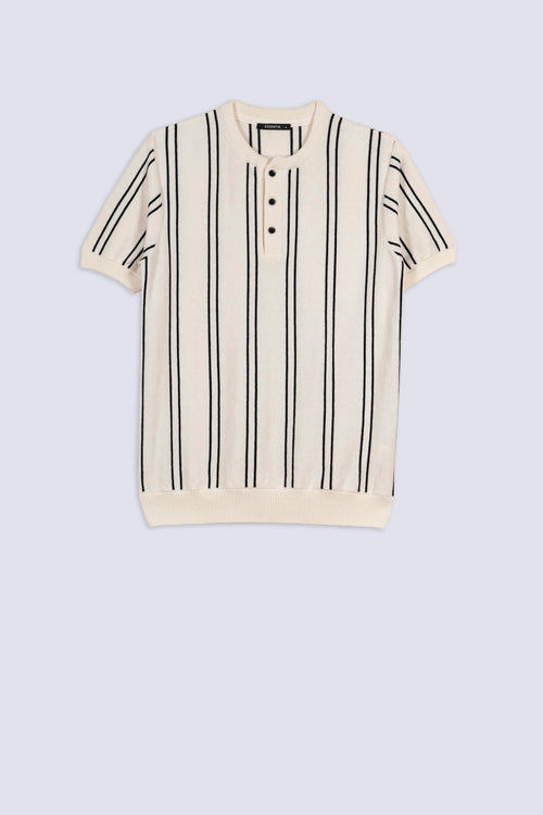 Verdant Line Men's Henley Polo