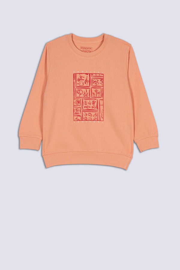 Peach Tropical Boy's Sweatshirt