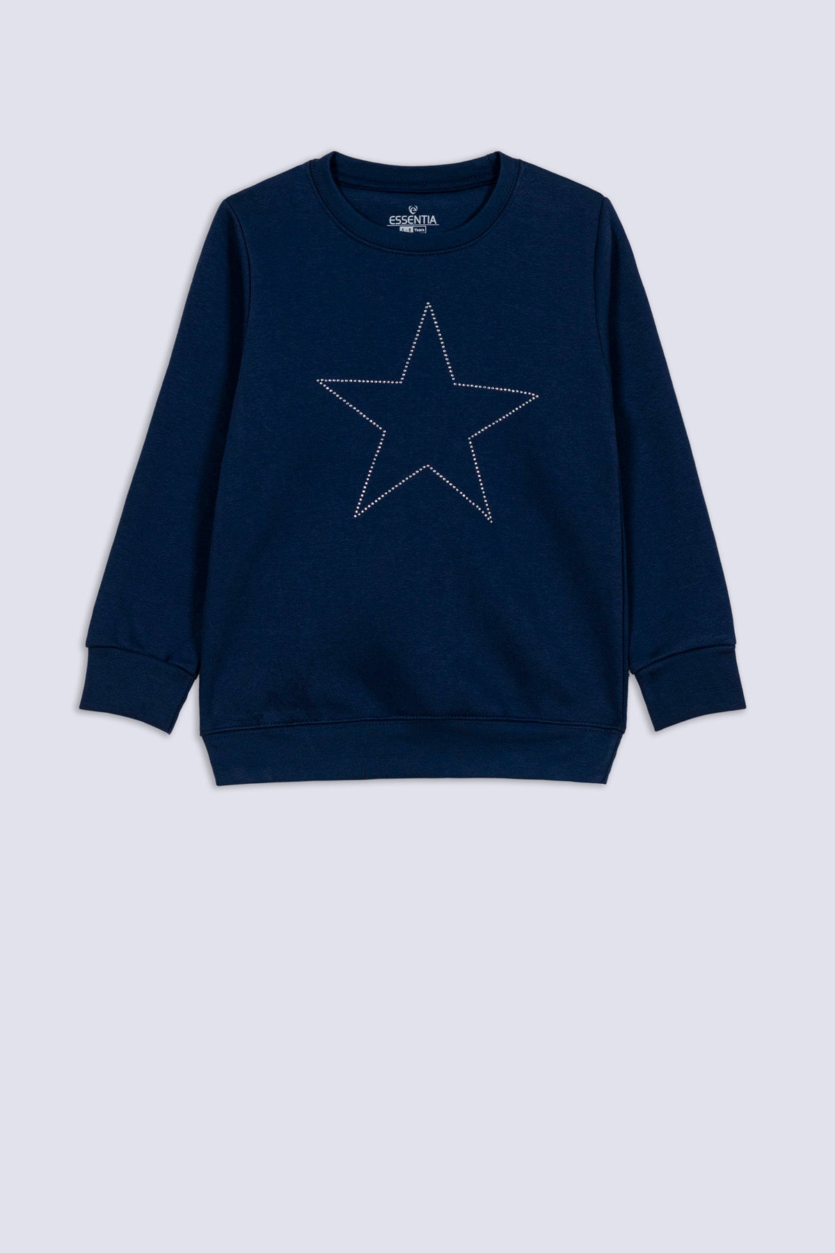 Girls' Shimmer Star Navy Sweatshirt