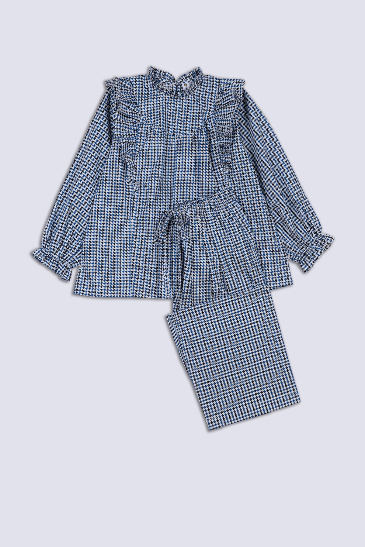 Houndstooth Print Girl's Co-Ord Set