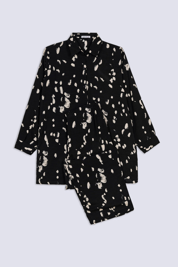 Midnight Brush Printed Ladies Co-Ord