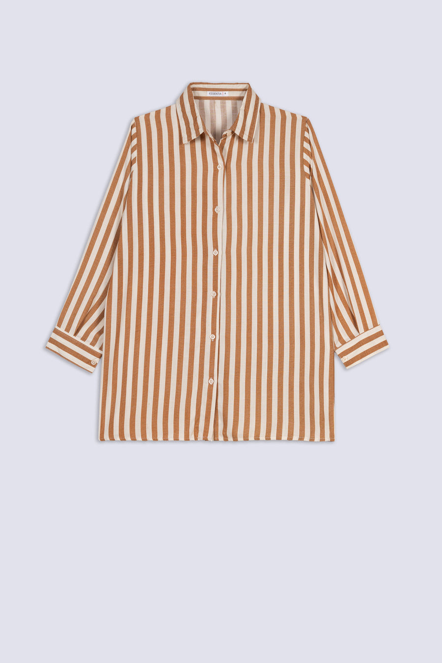 Brown & White Pinstripe Ladies Co-Ord