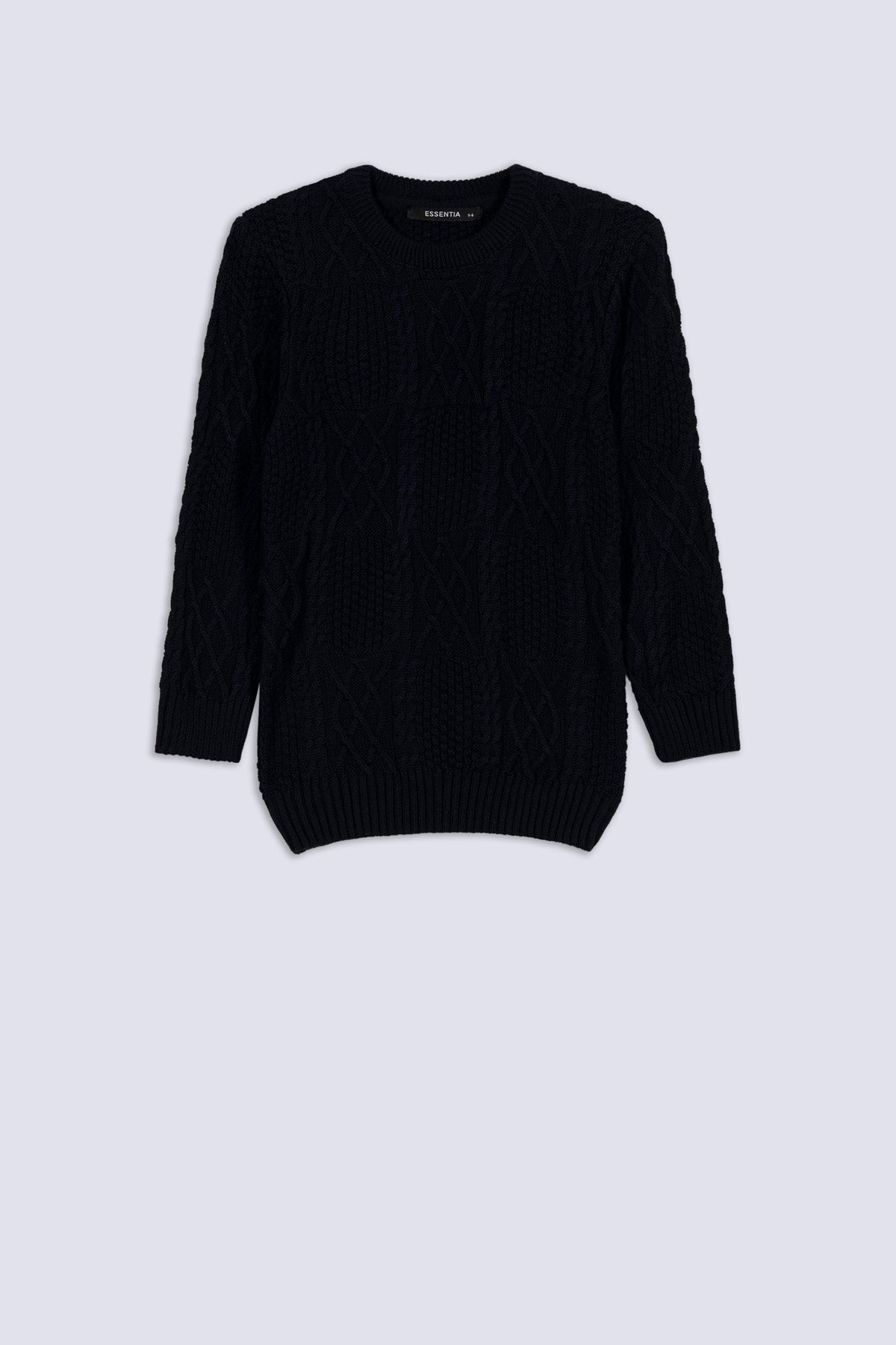 Boys’ Black Cable-Knit Sweater