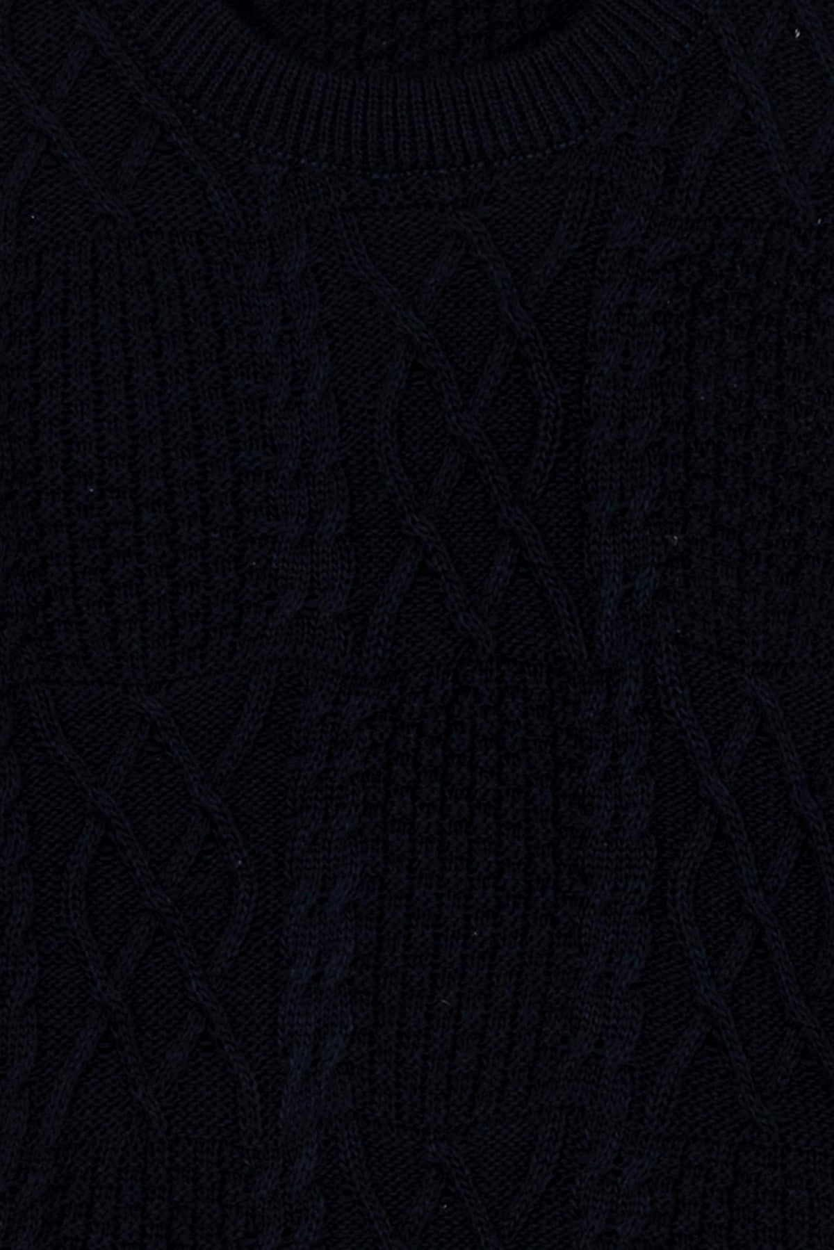 Boys’ Black Cable-Knit Sweater