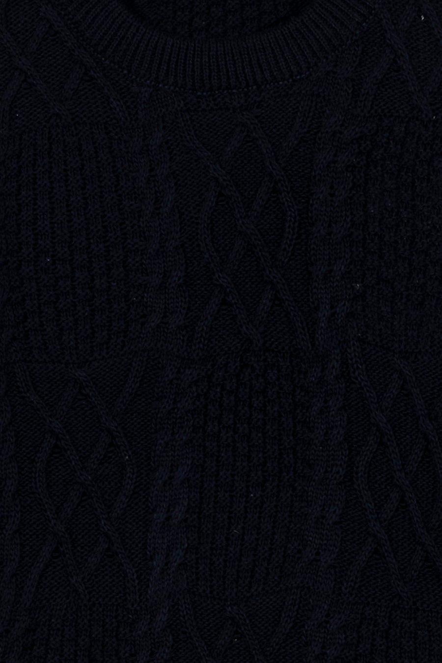 Boys’ Navy Cable-Knit Sweater