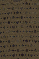 Olive Printed Boy's T-Shirt