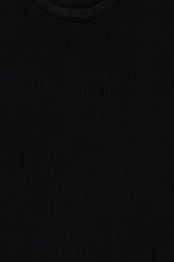 Black Textured Men's T-Shirt
