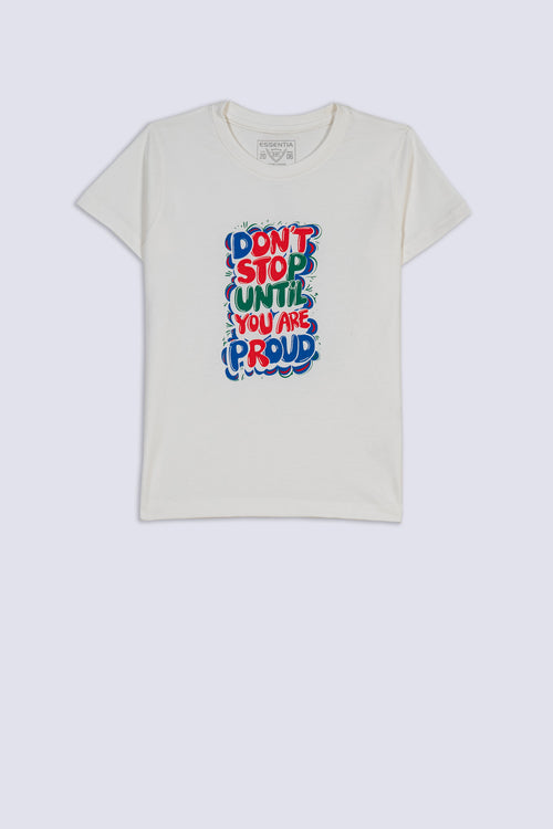 Don't Stop Until Your Are Proud Boy's T-Shirt