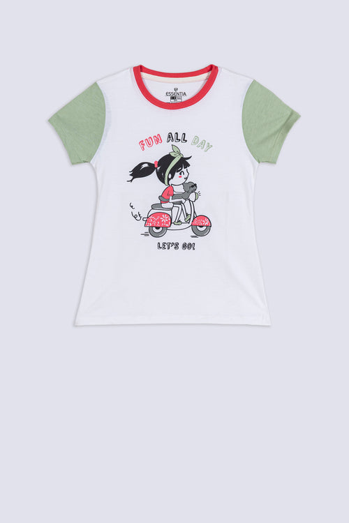 Girl's Fun All Day Graphic Tee