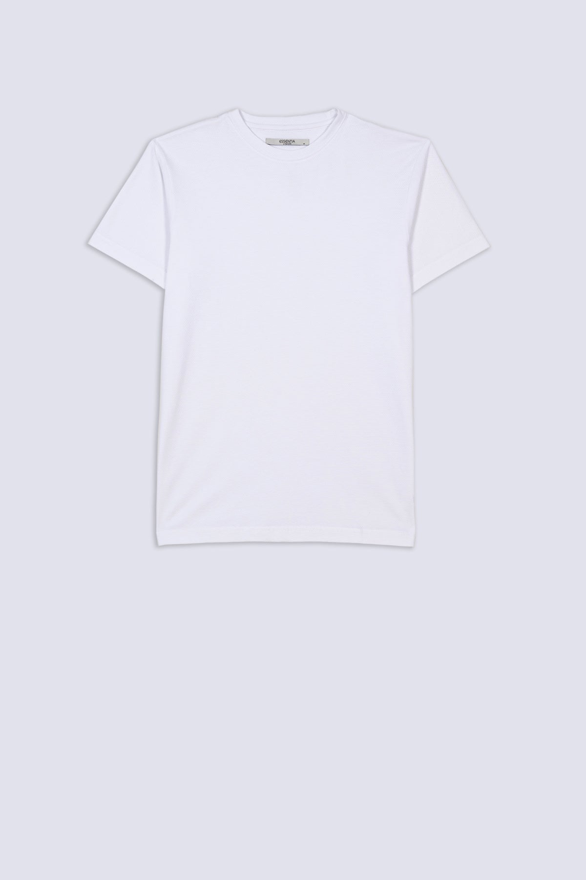 White Men's Textured T-Shirt
