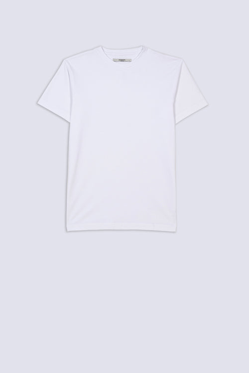 White Men's Textured T-Shirt