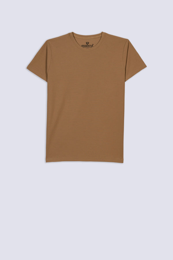 Beige Men's Texture T-Shirt