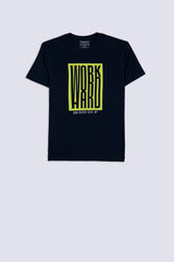 Work Hard Men's Printed T-Shirt