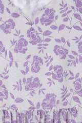Purple Floral Ladies Top