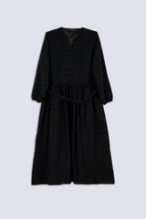 Black Ladies Pleated Top