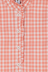 Checkered Button Down Girl's Top