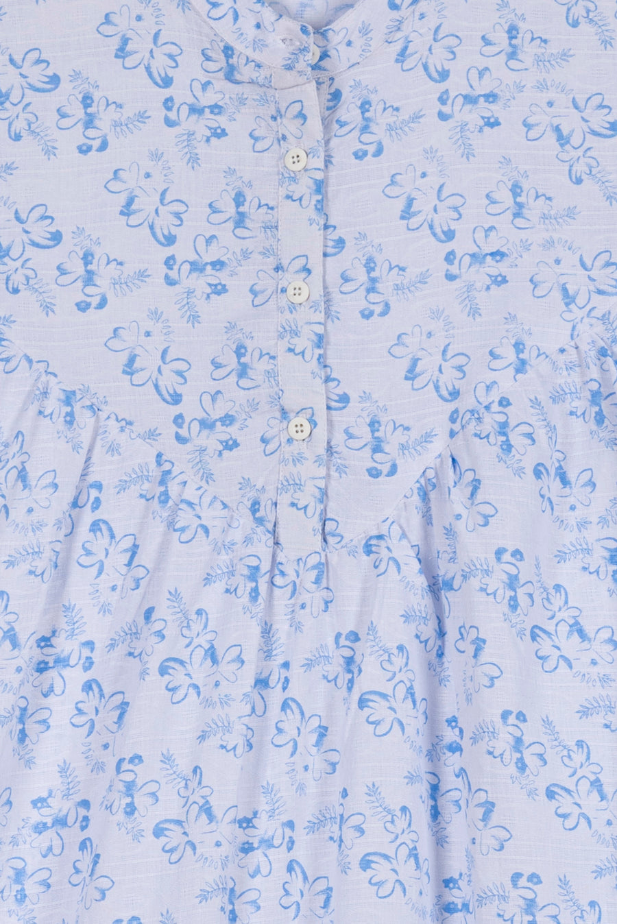 Blue & White Floral Ladies Top
