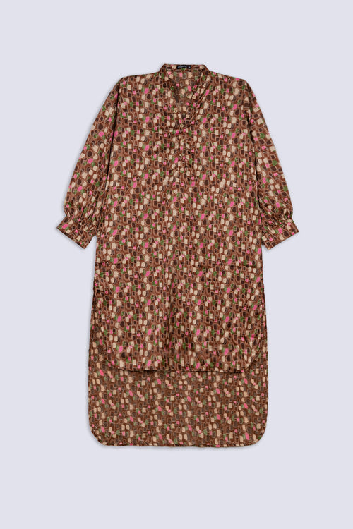Brown Printed Ladies Top