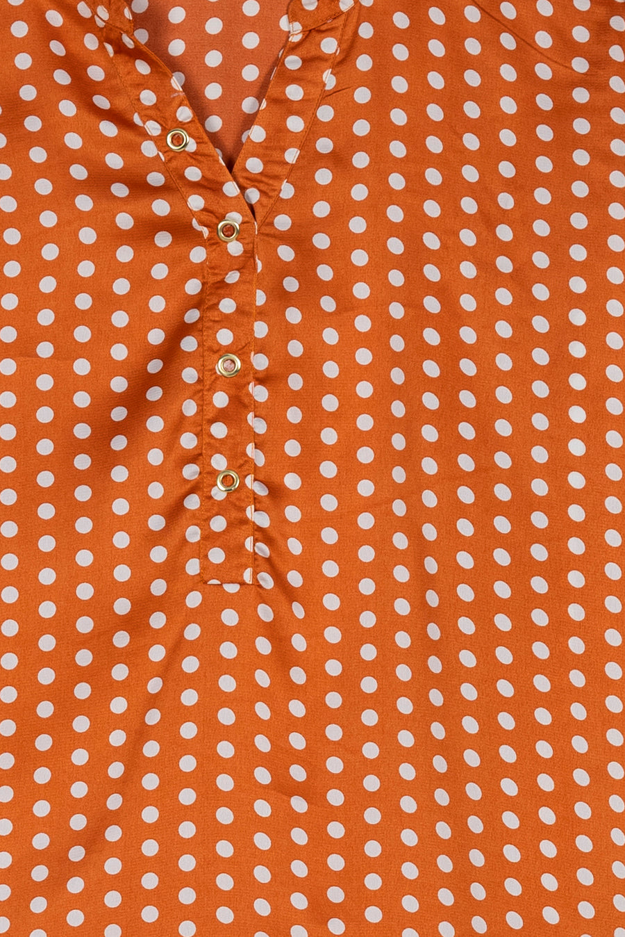 Orange Polka Dots Ladies Top