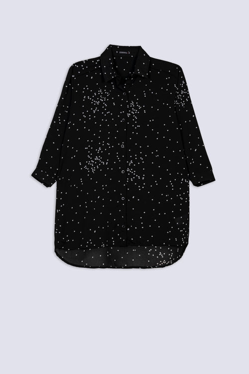 Black Polka Dots Ladies Top