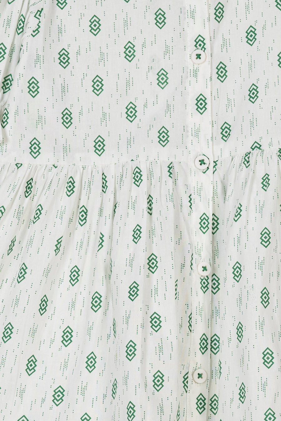 White Girl's Printed Top
