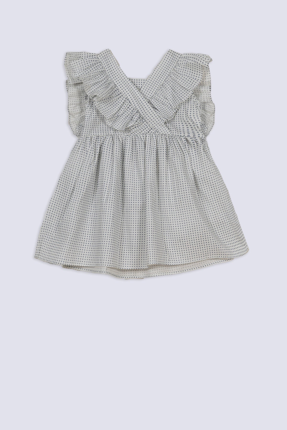 Girls' Dottie Ruffle Cross Top
