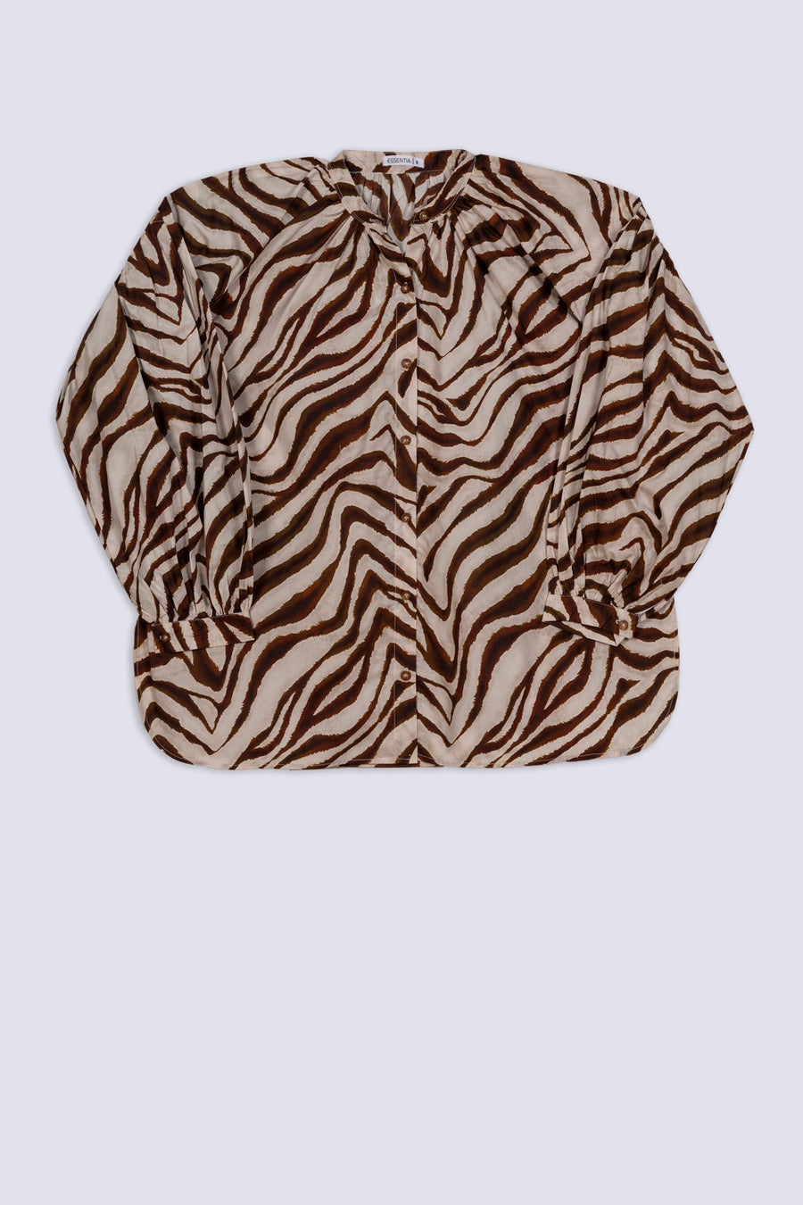 Zebra Print Ladies Ruffle Top
