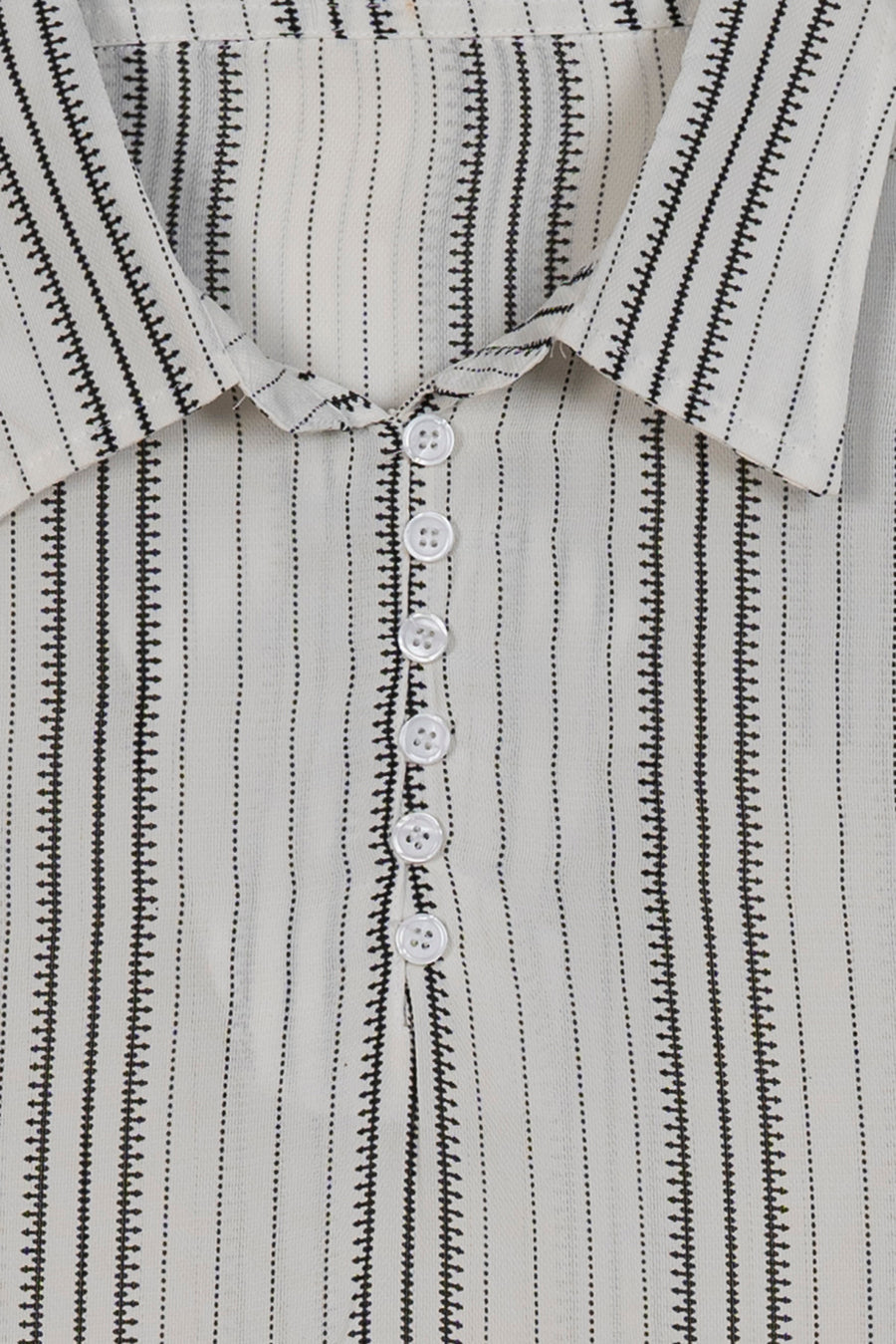 White Stripe Ladies Top