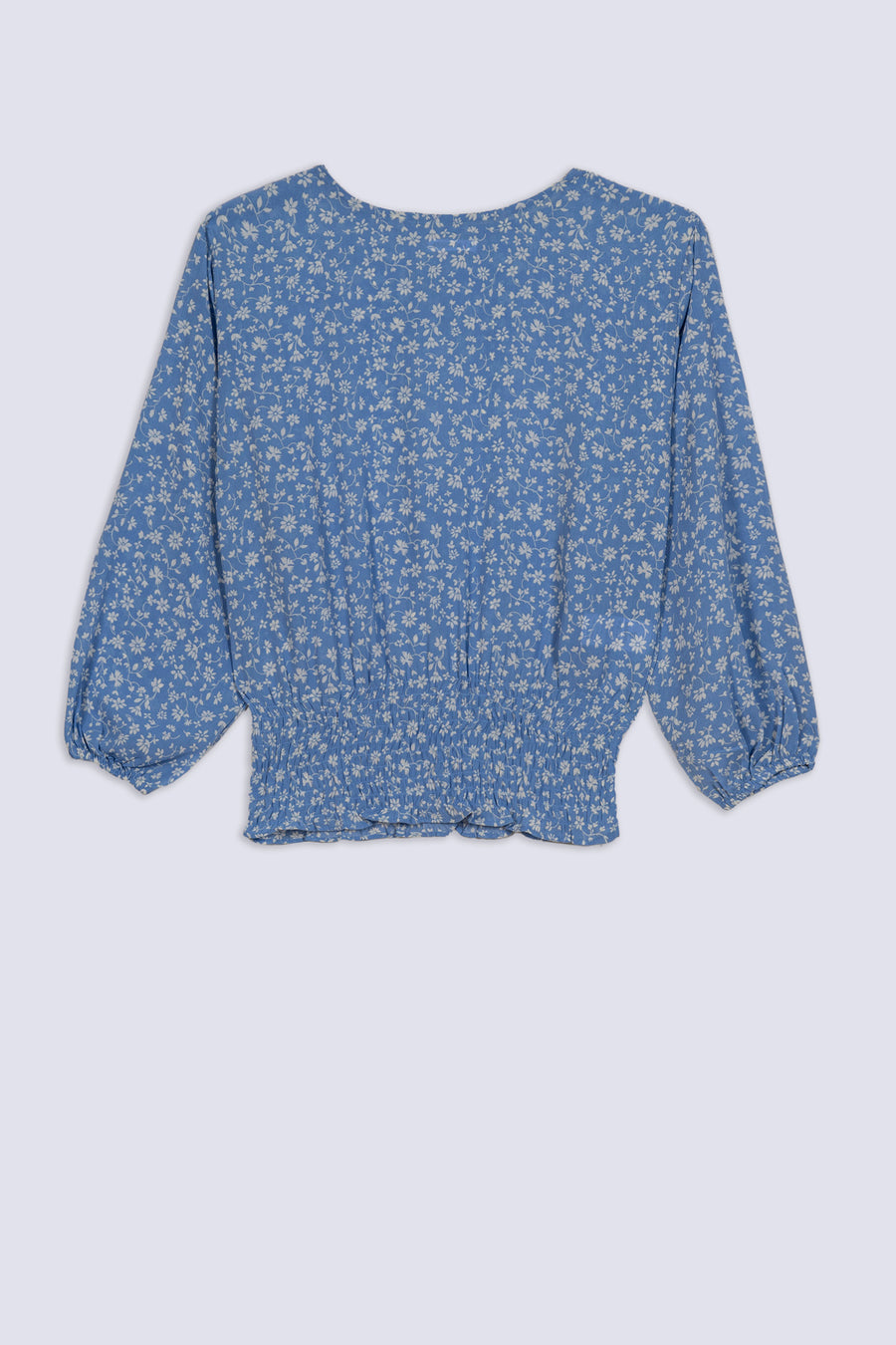 Sea Blue Floral Ladies Top