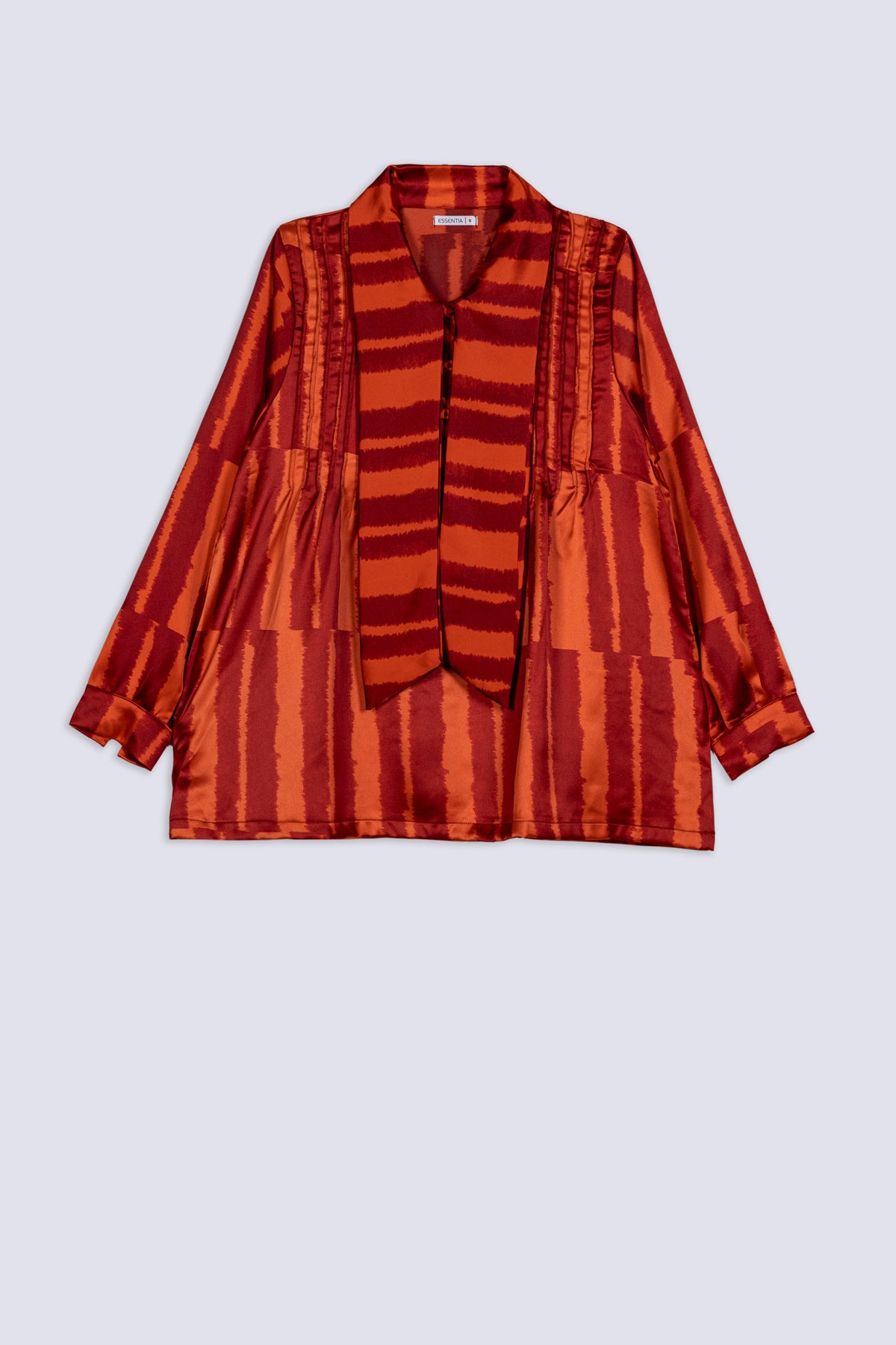 Rust Stripe Ladies Overlay Top