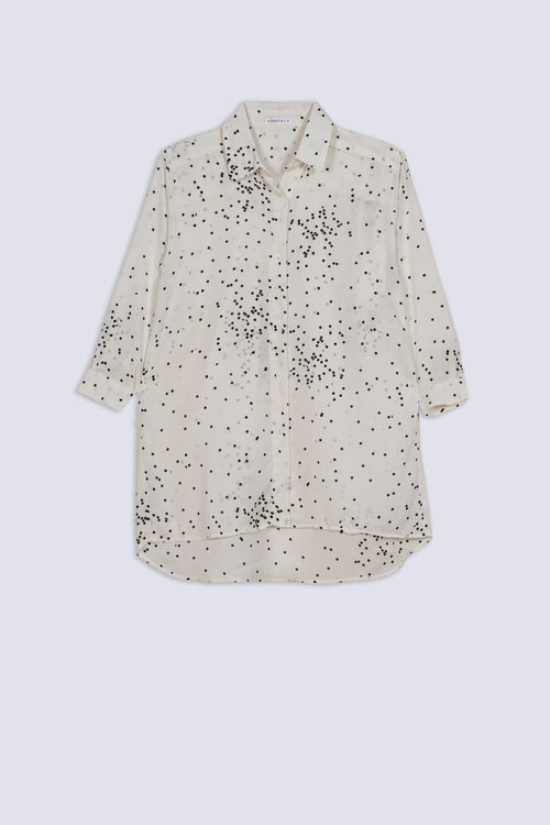 White Polka Dots Ladies Top