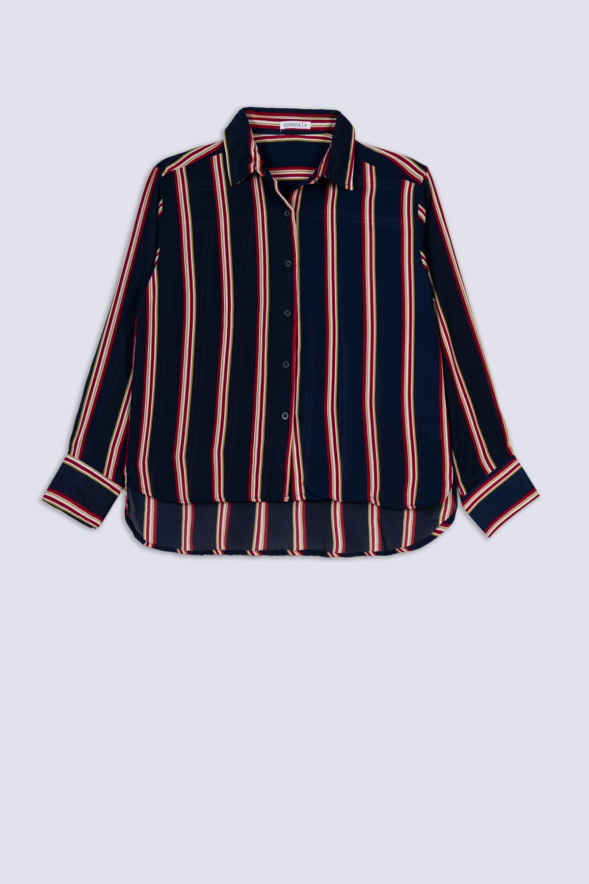 Navy Candy Stripe Top