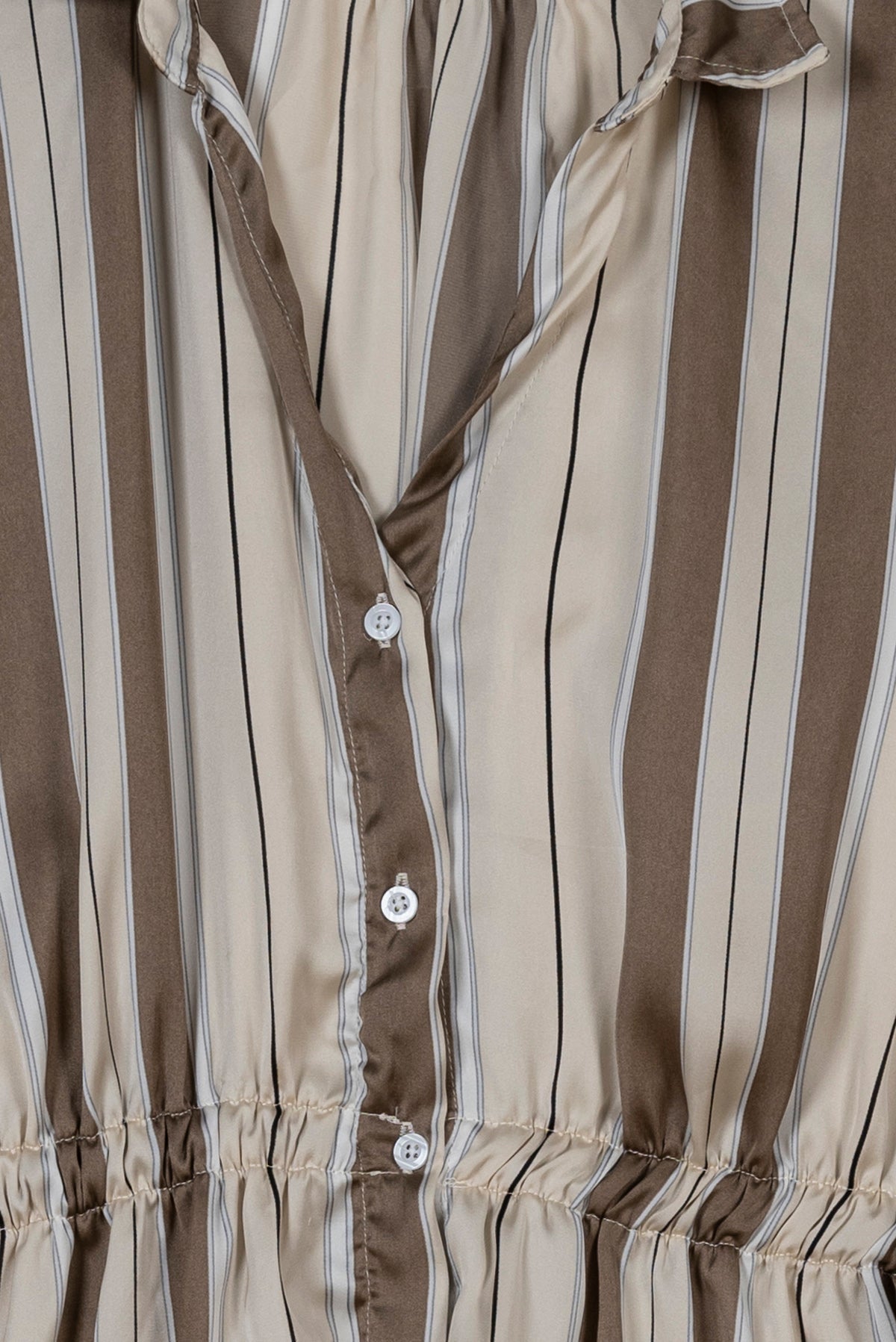 Taupe Vertical Stripe Dress