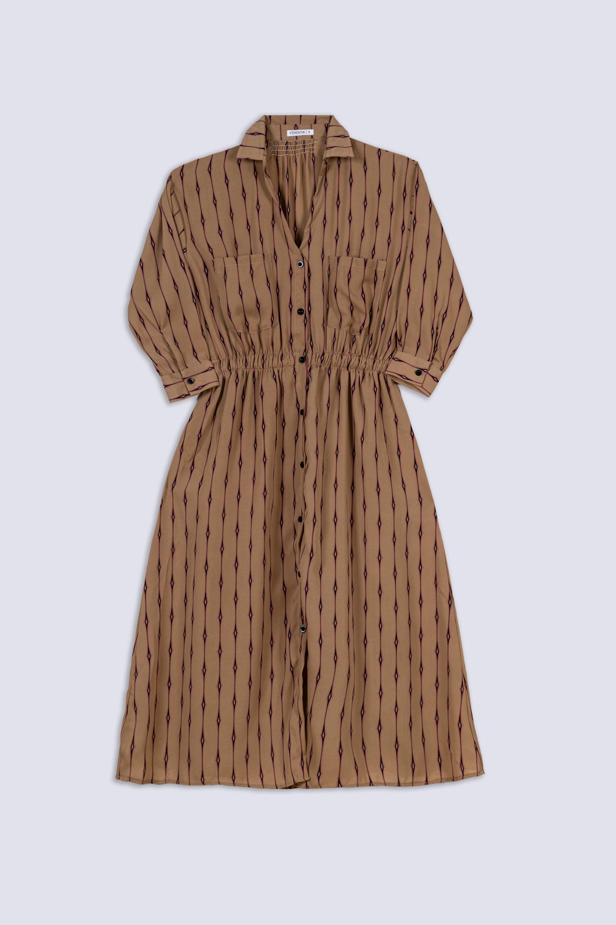 Caramel Geo Pattern Dress