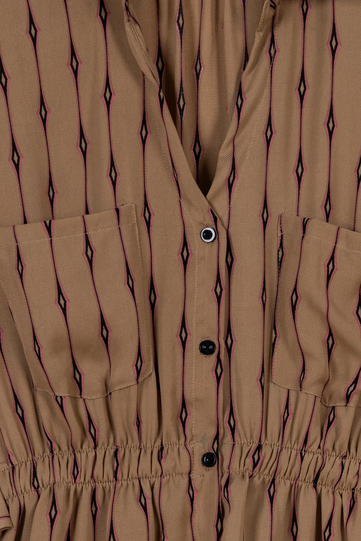 Caramel Geo Pattern Dress