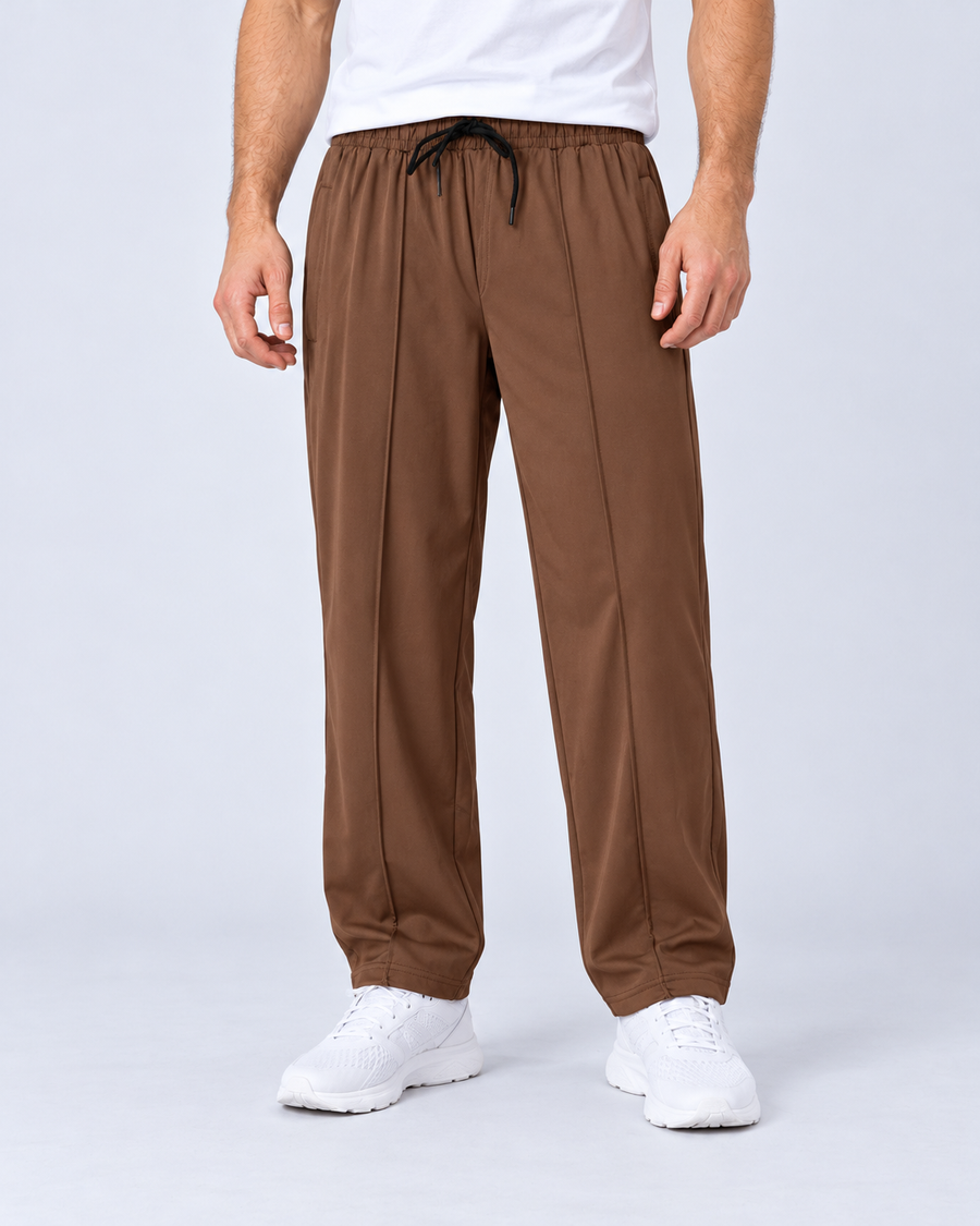 EarthTone Relax Fit Men's Trouser (BRN) - pose 1