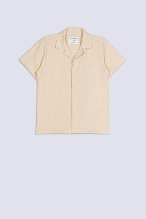 Boy's Textured Cuban Collar Shirt