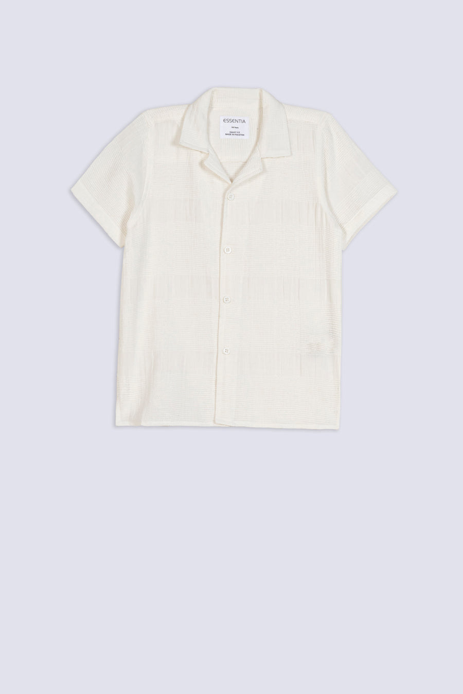 Boy's Jacquard Cuban Collar Shirt
