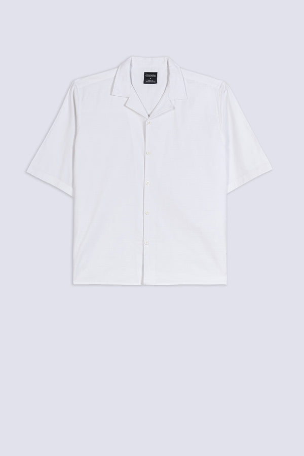 Men's Textured Cuban Collar Shirt