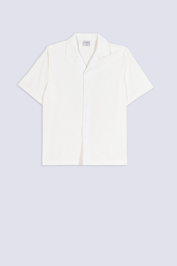 casual shirt, pinstripe, white