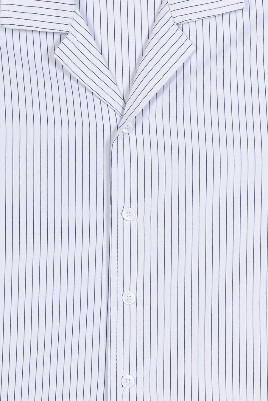 Men's Pinstripe Camp Collar Shirt