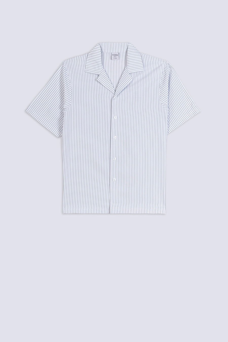 Men's Pinstripe Camp Collar Shirt