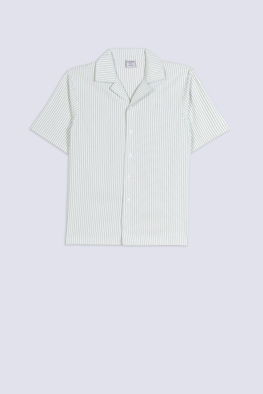 Men's Pinstripe Camp Collar Shirt