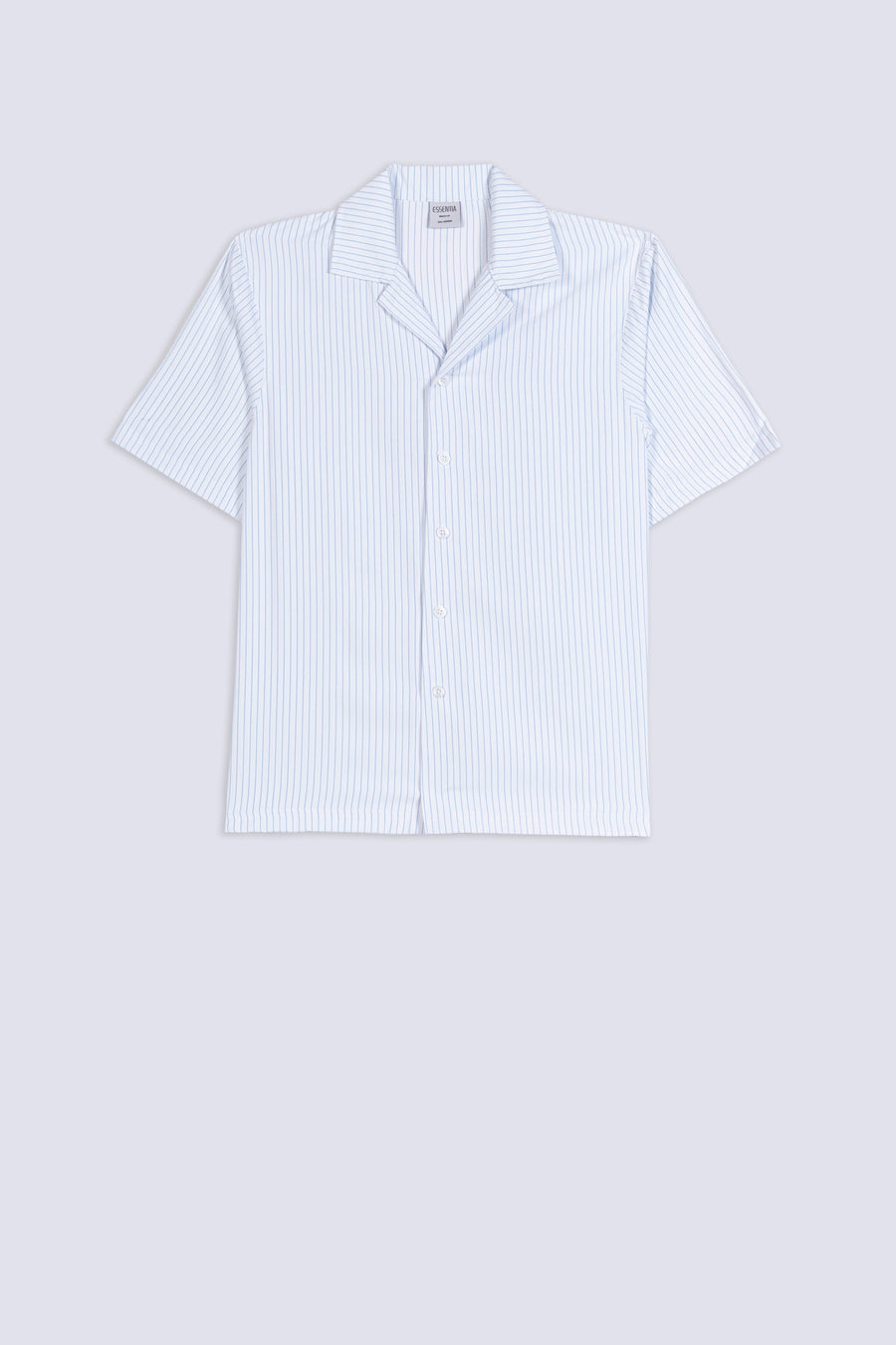 Men's Pinstripe Camp Collar Shirt