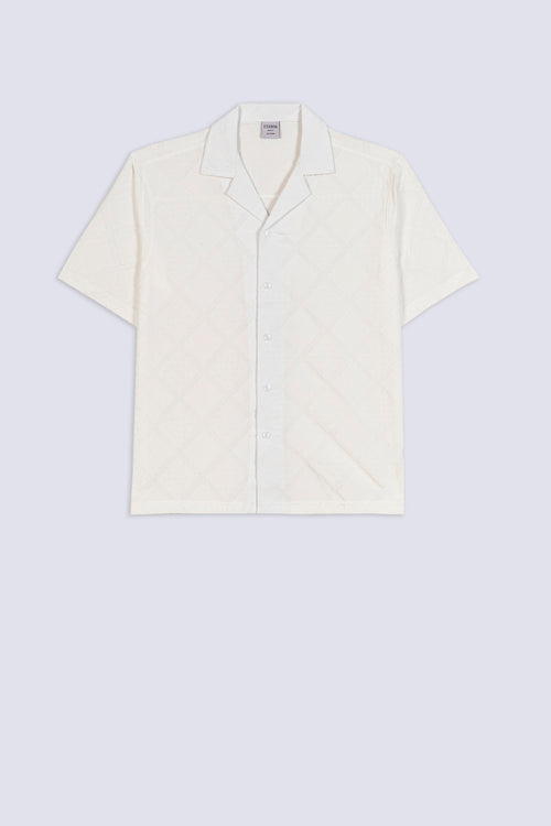 Men's Lattice Textured Casual Shirt